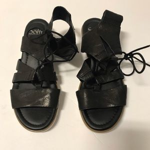 Sofft Black Leather Sandals